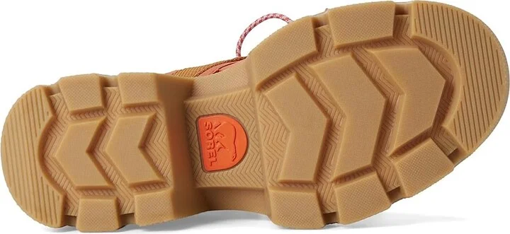 SOREL Rein CBtm Lace Platform Women's Sandals Tuscan/Gum : 8 B - Medium, Leather - Image 3