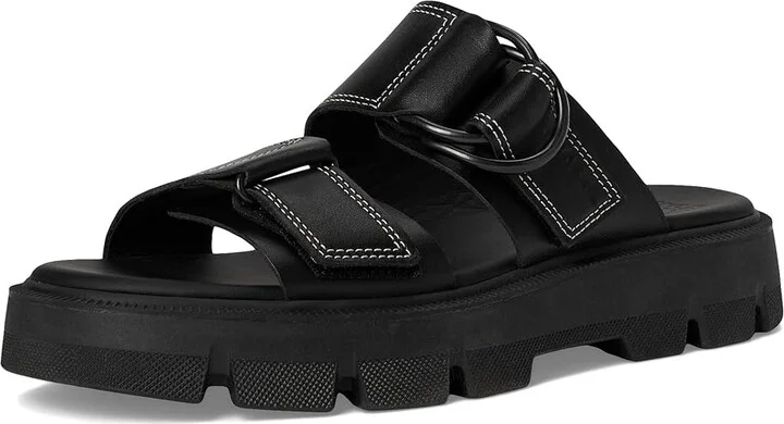 SOREL Rein CBtm Slide Sandals Women's Sandals Black/Black : 6.5 B - Medium, Leather - Image 5