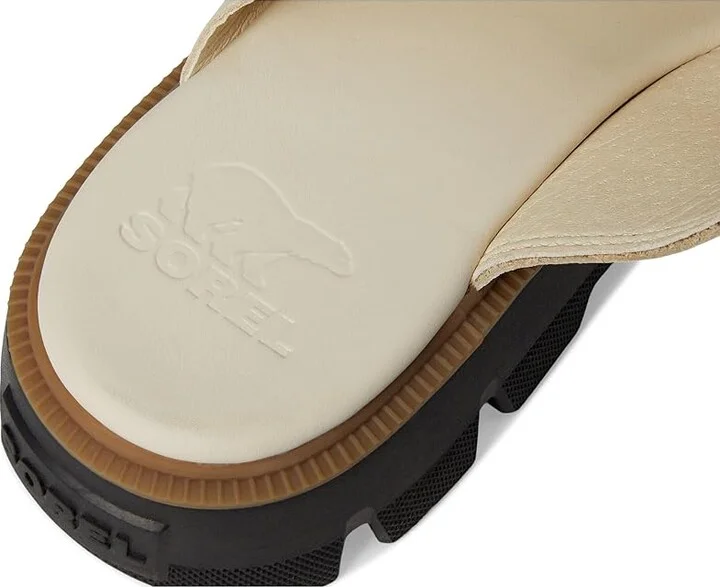 SOREL Rein CBtm Slide Sandals Women's Sandals Chalk/Black : 10.5 B - Medium, Leather - Image 7