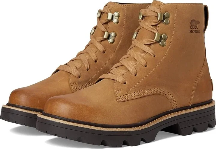 SOREL Revel Rd Boots Lace Waterproof Women's Boots Tawny Buff/Blackened Brown : 5 B - Medium, Leather