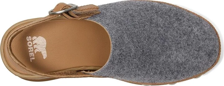 SOREL Roam'n Clog Felt Women's Shoes Tawny Buff/Gum 2 : 7 B - Medium, Felt/Leather - Image 2