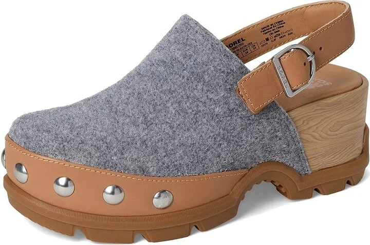 SOREL Roam'n Clog Felt Women's Shoes Tawny Buff/Gum 2 : 7 B - Medium, Felt/Leather - Image 5