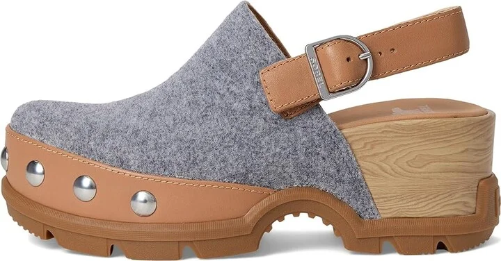 SOREL Roam'n Clog Felt Women's Shoes Tawny Buff/Gum 2 : 7 B - Medium, Felt/Leather - Image 6