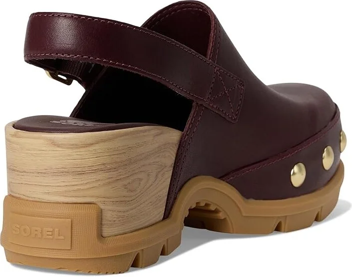 SOREL Roam'n Clog Rvt Women's Shoes Redwood/Redwood : 10 B - Medium, Leather - Image 4
