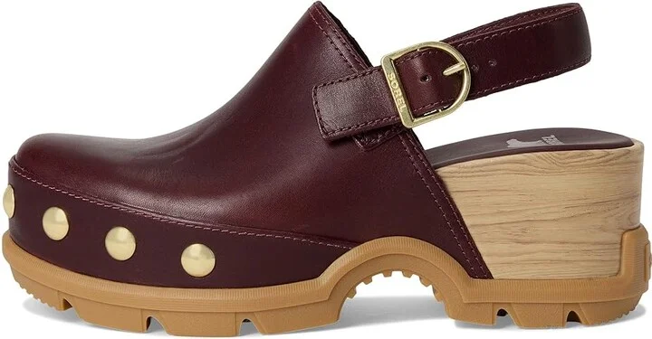 SOREL Roam'n Clog Rvt Women's Shoes Redwood/Redwood : 10 B - Medium, Leather - Image 6