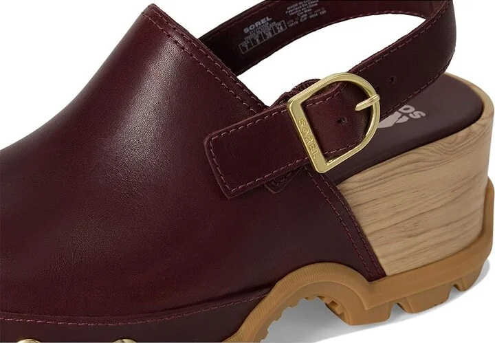 SOREL Roam'n Clog Rvt Women's Shoes Redwood/Redwood : 10 B - Medium, Leather - Image 7