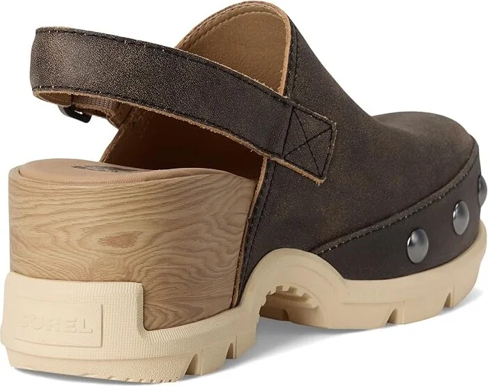SOREL Roam'n Clog Rvt Women's Shoes Redwood/Redwood : 10 B - Medium, Leather - Image 10