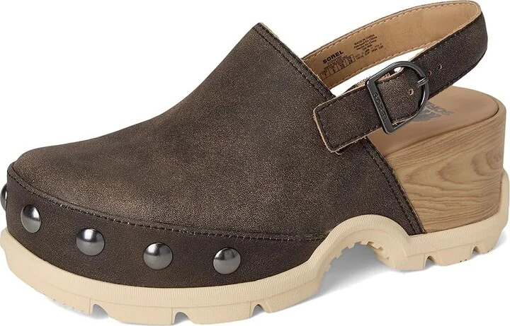 SOREL Roam'n Clog Rvt Women's Shoes Redwood/Redwood : 10 B - Medium, Leather - Image 11