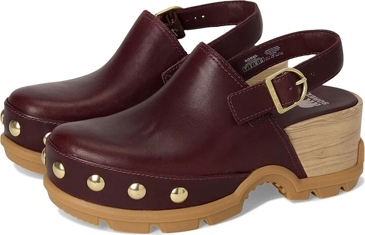 SOREL Roam'n Clog Rvt Women's Shoes Redwood/Redwood : 10 B - Medium, Leather