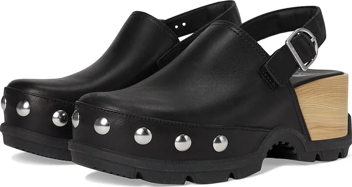 SOREL Roam'N Clogtm Rvt Women's Slippers Black/Black : 8.5 B - Medium, Leather
