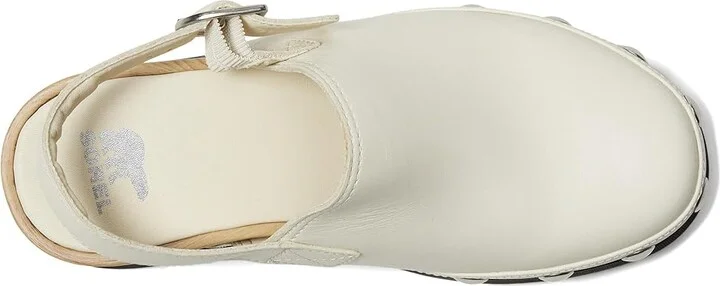 SOREL Roam'N Clogtm Rvt Women's Slippers Chalk/Black : 10.5 B - Medium, Leather - Image 2