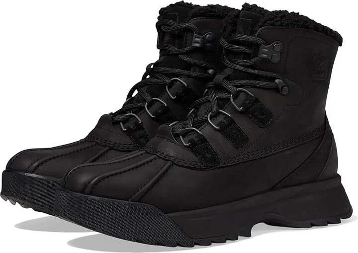 SOREL Scout 87'tm Lux Waterproof Men's Snow Shoes Black/Black : 11 D - Medium, Leather