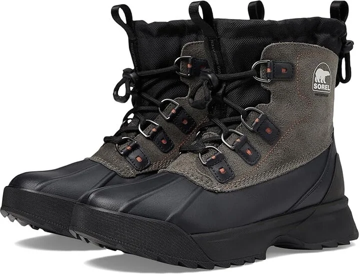 SOREL Scout 87'tm XT Waterproof Men's Snow Shoes Black/Quarry : 11 D - Medium, Leather/Suede