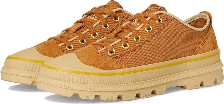 SOREL Scout N Abouttm Low Sneakers Women's Shoes Canyon Gold/Gold Leaf : 7 B - Medium, Canvas/Leather/Suede