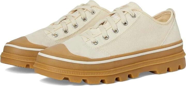 SOREL Scout N Abouttm Low Sneakers Women's Shoes Chalk/Gum : 7 B - Medium, Canvas/Leather/Suede