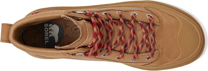SOREL Scout N Abouttm Mid Sneakers Gear Chk Women's Shoes Caribou Buff/Gum : 7.5 B - Medium, Canvas/Leather - Image 2