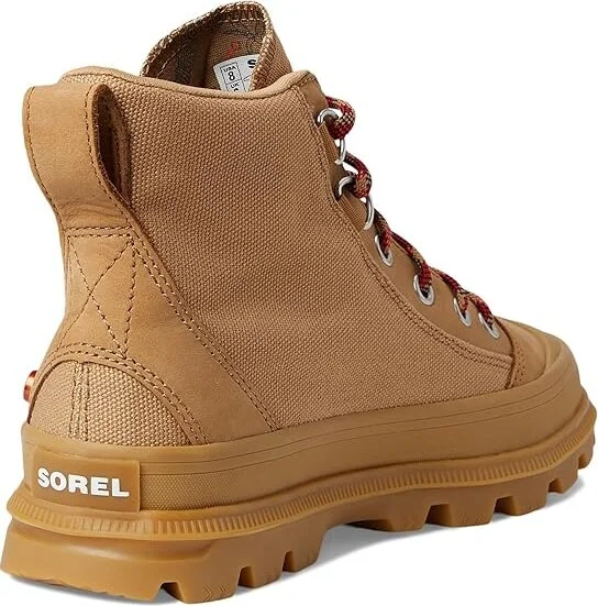 SOREL Scout N Abouttm Mid Sneakers Gear Chk Women's Shoes Caribou Buff/Gum : 7.5 B - Medium, Canvas/Leather - Image 4