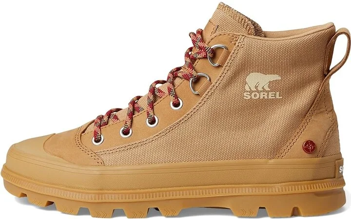 SOREL Scout N Abouttm Mid Sneakers Gear Chk Women's Shoes Caribou Buff/Gum : 7.5 B - Medium, Canvas/Leather - Image 6