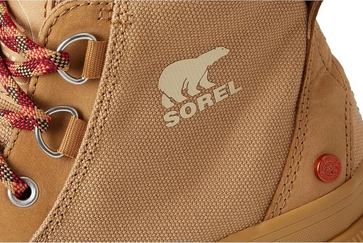 SOREL Scout N Abouttm Mid Sneakers Gear Chk Women's Shoes Caribou Buff/Gum : 7.5 B - Medium, Canvas/Leather - Image 7