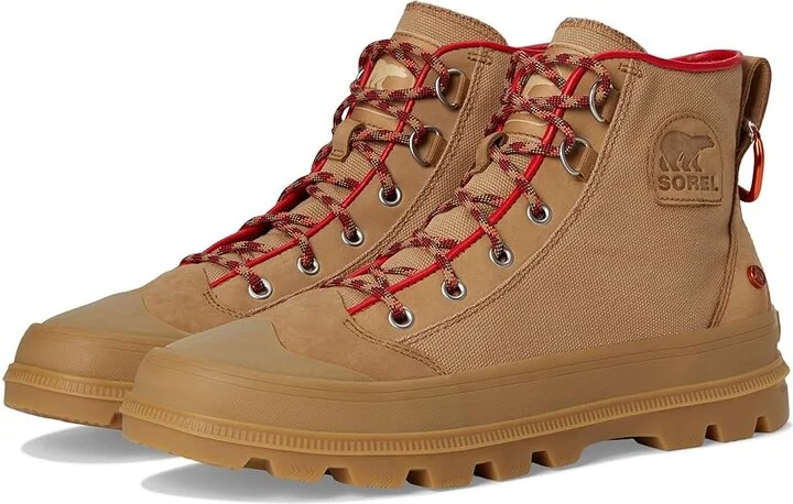 SOREL Scout N Abouttm Mid Sneakers Gear Chukka Men's Shoes Caribou Buff/Gum : 7 D - Medium, Canvas