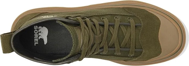 SOREL Scout N Abouttm Mid Sneakers Women's Shoes Utility Green/Gum : 8 B - Medium, Canvas/Leather - Image 2