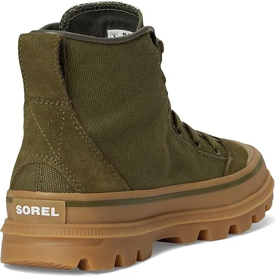 SOREL Scout N Abouttm Mid Sneakers Women's Shoes Utility Green/Gum : 8 B - Medium, Canvas/Leather - Image 4