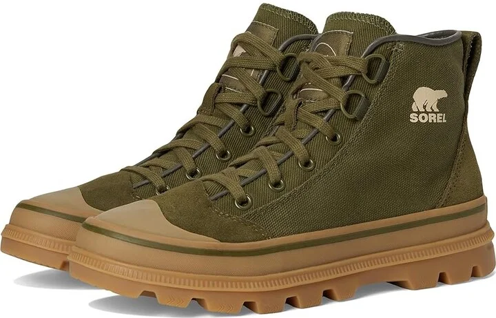 SOREL Scout N Abouttm Mid Sneakers Women's Shoes Utility Green/Gum : 8 B - Medium, Canvas/Leather