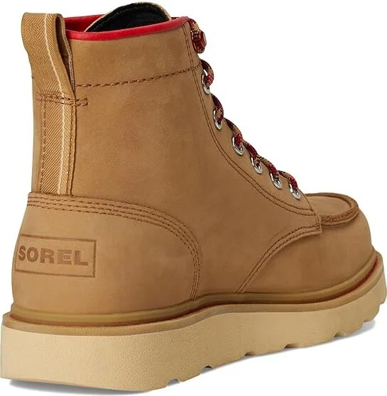 SOREL Slabtown 62tm Moc Toe Gear Chk WP Men's Boots Caribou Buff, Caribou Beige : 10.5 D - Medium, Leather/Suede - Image 4