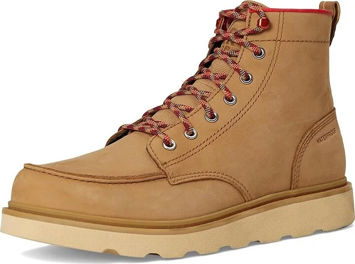 SOREL Slabtown 62tm Moc Toe Gear Chk WP Men's Boots Caribou Buff, Caribou Beige : 10.5 D - Medium, Leather/Suede - Image 5