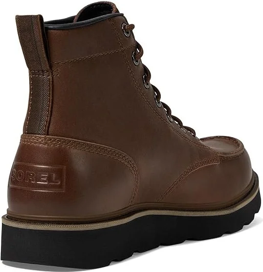 SOREL Slabtown 62'tm Moc Waterproof Men's Boots Tobacco/Black : 10.5 D - Medium, Leather/Suede - Image 4