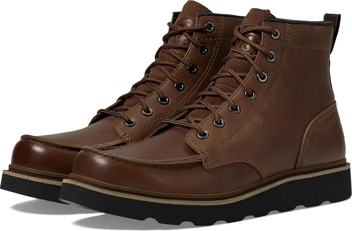 SOREL Slabtown 62'tm Moc Waterproof Men's Boots Tobacco/Black : 10.5 D - Medium, Leather/Suede