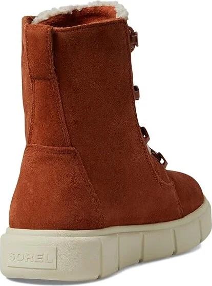 SOREL Sorel Explorertm III Joan Cozy Waterproof Women's Snow Shoes Sanguine/Natural : 5.5 B - Medium, Rubber/Suede - Image 4