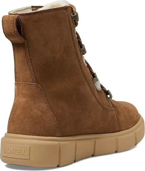 SOREL Sorel Explorertm III Joan Cozy Waterproof Women's Snow Shoes Velvet Tan/Canoe : 5 B - Medium, Rubber/Suede - Image 4