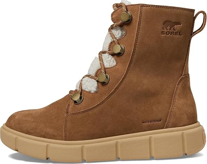 SOREL Sorel Explorertm III Joan Cozy Waterproof Women's Snow Shoes Velvet Tan/Canoe : 5 B - Medium, Rubber/Suede - Image 6