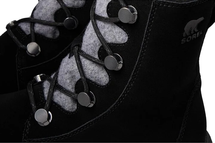 SOREL Sorel Explorertm III Joan Waterproof Women's Snow Shoes Black/Black : 10.5 B - Medium, Suede - Image 5