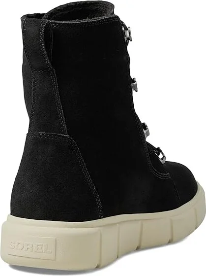 SOREL Sorel Explorertm III Joan Waterproof Women's Snow Shoes Black/Chalk : 9.5 B - Medium, Suede - Image 4