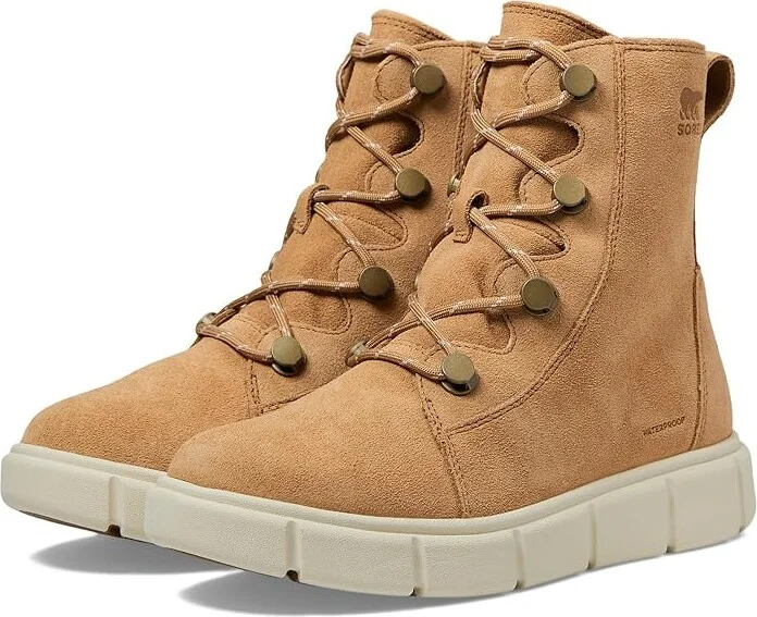 SOREL Sorel Explorertm III Joan Waterproof Women's Snow Shoes Tawny Buff/Chalk : 11 B - Medium, Suede