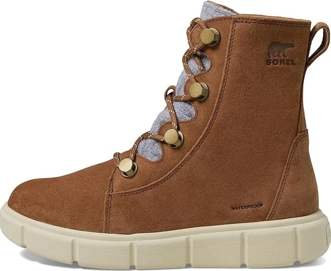 SOREL Sorel Explorertm III Joan Waterproof Women's Snow Shoes Velvet Tan/Chalk : 5 B - Medium, Suede - Image 5