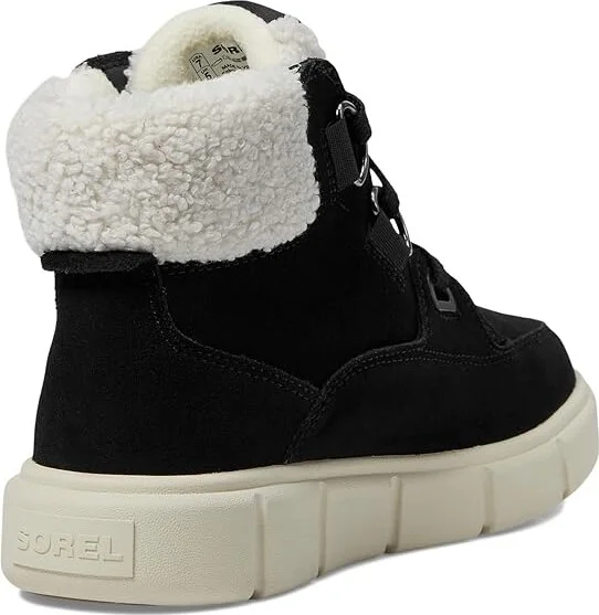 SOREL Sorel Explorertm III NW Lace Waterproof Women's Snow Shoes Black/Sea Salt : 10 B - Medium, Rubber/Suede - Image 4