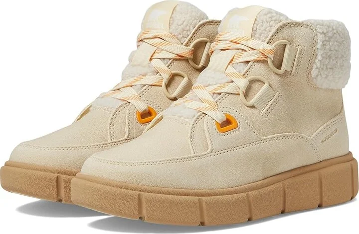 SOREL Sorel Explorertm III NW Lace Waterproof Women's Snow Shoes Honey White/Sea Salt : 9 B - Medium, Rubber/Suede