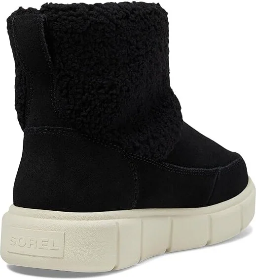 SOREL Sorel Explorertm III Slip-On Cozy Waterproof Women's Snow Shoes Black/Chalk : 6.5 B - Medium, Suede - Image 4
