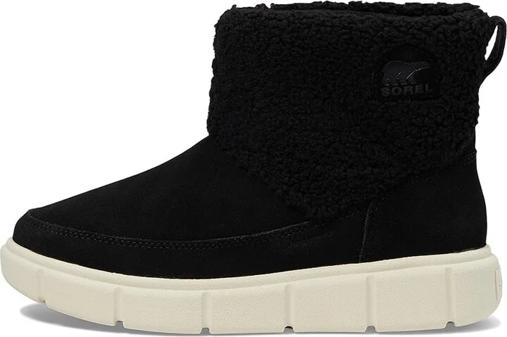 SOREL Sorel Explorertm III Slip-On Cozy Waterproof Women's Snow Shoes Black/Chalk : 6.5 B - Medium, Suede - Image 5