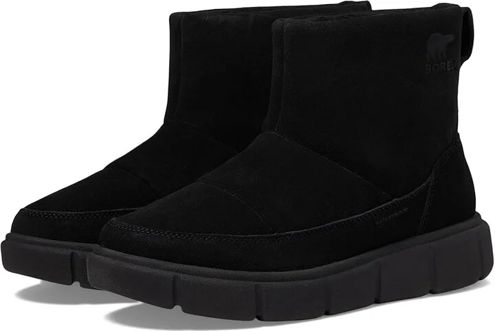 SOREL Sorel Explorertm III Slip-On Waterproof Women's Snow Shoes Black/Sea Salt : 7 B - Medium, Suede