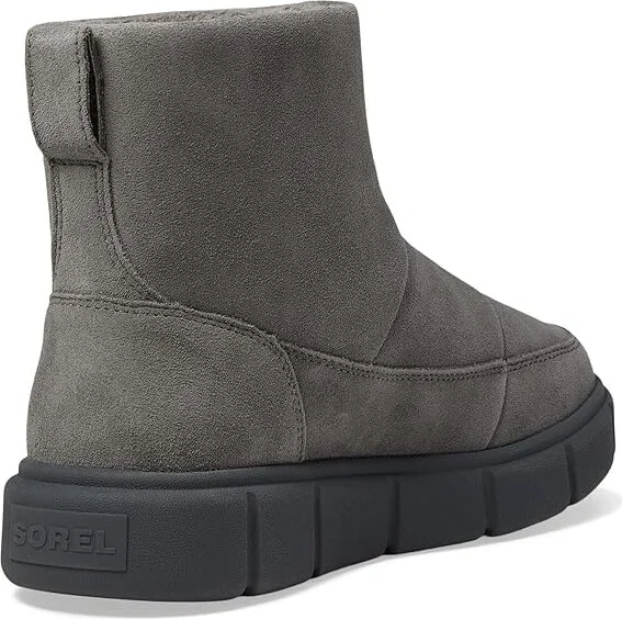 SOREL Sorel Explorertm III Slip-On Waterproof Women's Snow Shoes Quarry/Sea Salt : 7.5 B - Medium, Suede - Image 4