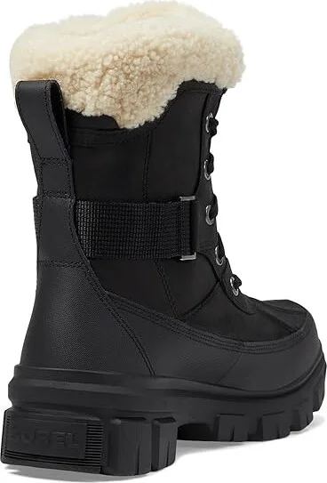 SOREL Tivolitm V Parc Waterproof Women's Snow Shoes Black/Sea Salt : 5.5 B - Medium, Leather/Rubber - Image 4