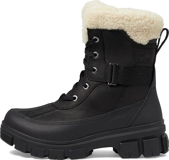 SOREL Tivolitm V Parc Waterproof Women's Snow Shoes Black/Sea Salt : 5.5 B - Medium, Leather/Rubber - Image 5