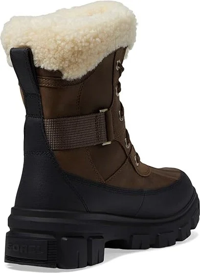 SOREL Tivolitm V Parc Waterproof Women's Snow Shoes Tobacco/Black : 10.5 B - Medium, Leather/Rubber - Image 4