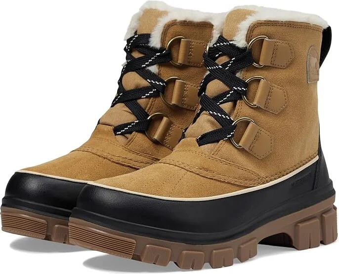 SOREL Tivolitm V Waterproof Women's Snow Shoes Curry/Black : 5 B - Medium, Canvas/Leather/Rubber