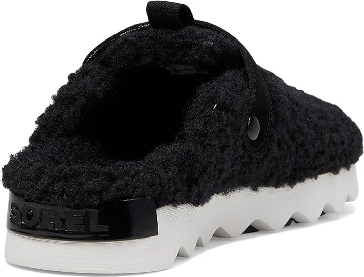 SOREL Viibetm Clog Cozy Women's Clog/Mule Shoes Black/Sea Salt : 12 B - Medium, Leather/Textile - Image 4