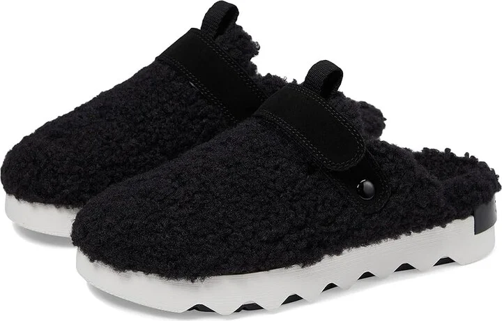 SOREL Viibetm Clog Cozy Women's Clog/Mule Shoes Black/Sea Salt : 12 B - Medium, Leather/Textile
